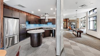 Club room with event kitchen